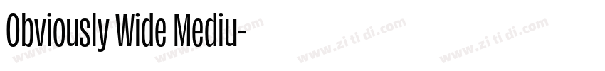 Obviously Wide Mediu字体转换
